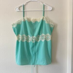 Vintage Enchanting Womens Baby Doll Tank Top Size Largeb Y2K Coquette Lace Fairy